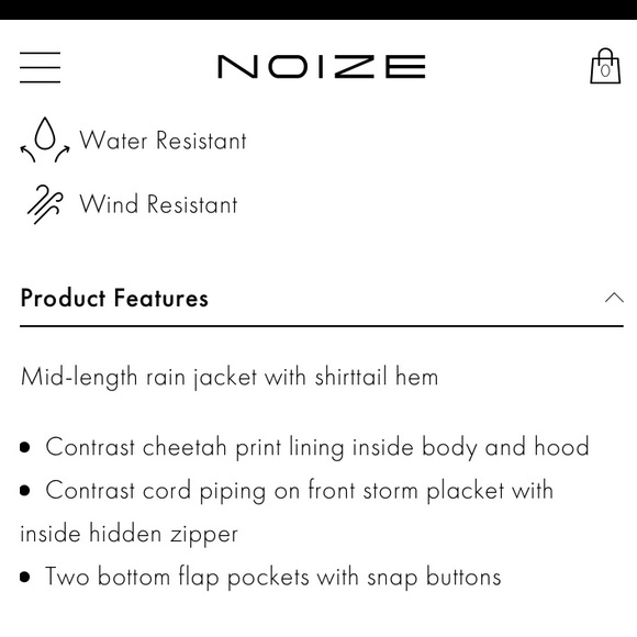 NWT Noize Alexa Raincoat Rubberized Parka Vegan - Picture 6 of 7